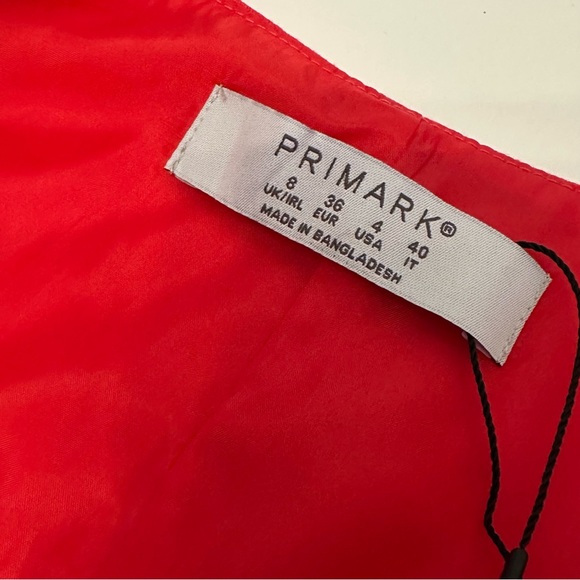 NWT Primark Linen Shorts set vest shirt Red Sleeveless - Picture 10 of 12